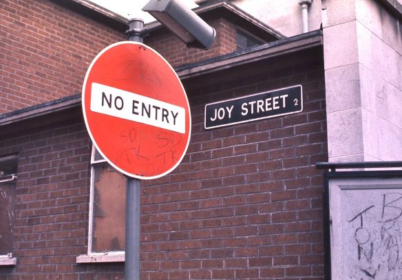 No_Entry_to_Joy_Street_in_Belfast,_Northern_Ireland,_1974
