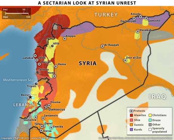 Sectarian STRATFOR Map of Syria